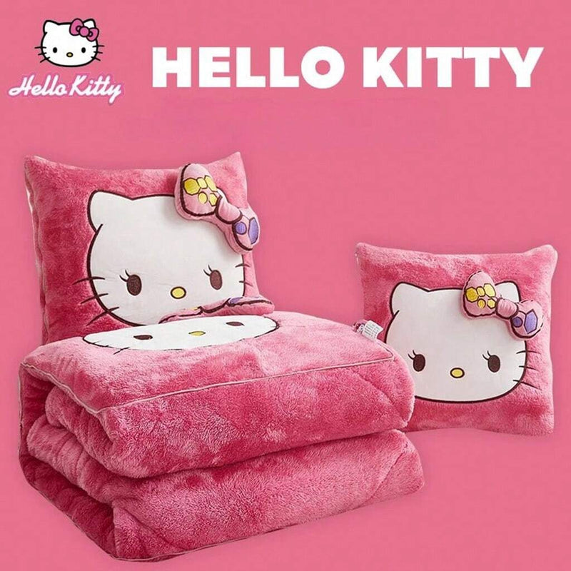 Cobertor Almofada 2 em 1 Stitch e Hello Kitty – Produto Oficial Disney