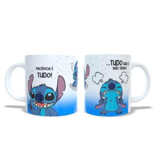 Caneca Stitch Paciência – Produto Oficial Disney
