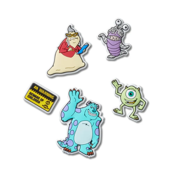 Jibbitz Monstros S.A – Pack com 5 Peças – Produto Oficial Disney + Crocs