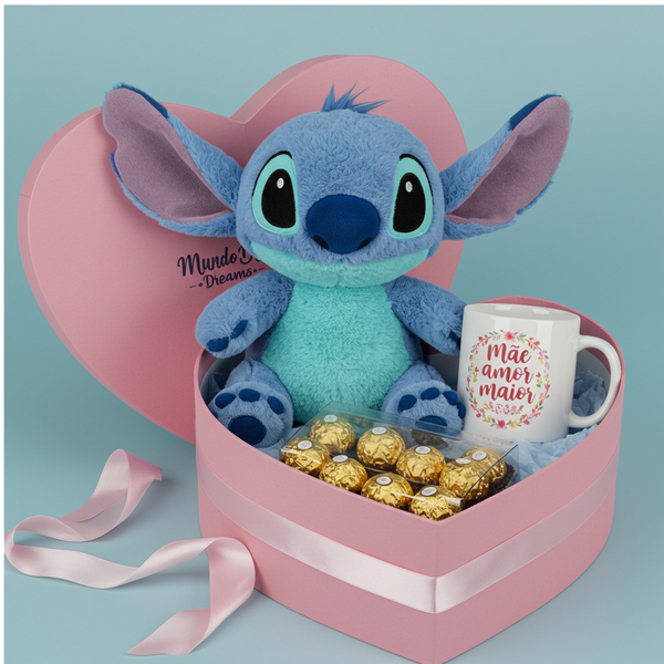 Presente Dia das Mães – Cesta Pelúcia, Caneca e Ferrero Rocher