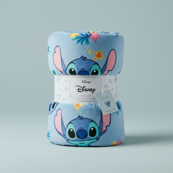 Cobertor Stitch Tamanho Solteiro – Oficial Disney